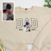 Personalized Dad Sweatshirts - Custom Father Portrait Hoodies with Name - Father's Day Gift - Image 4