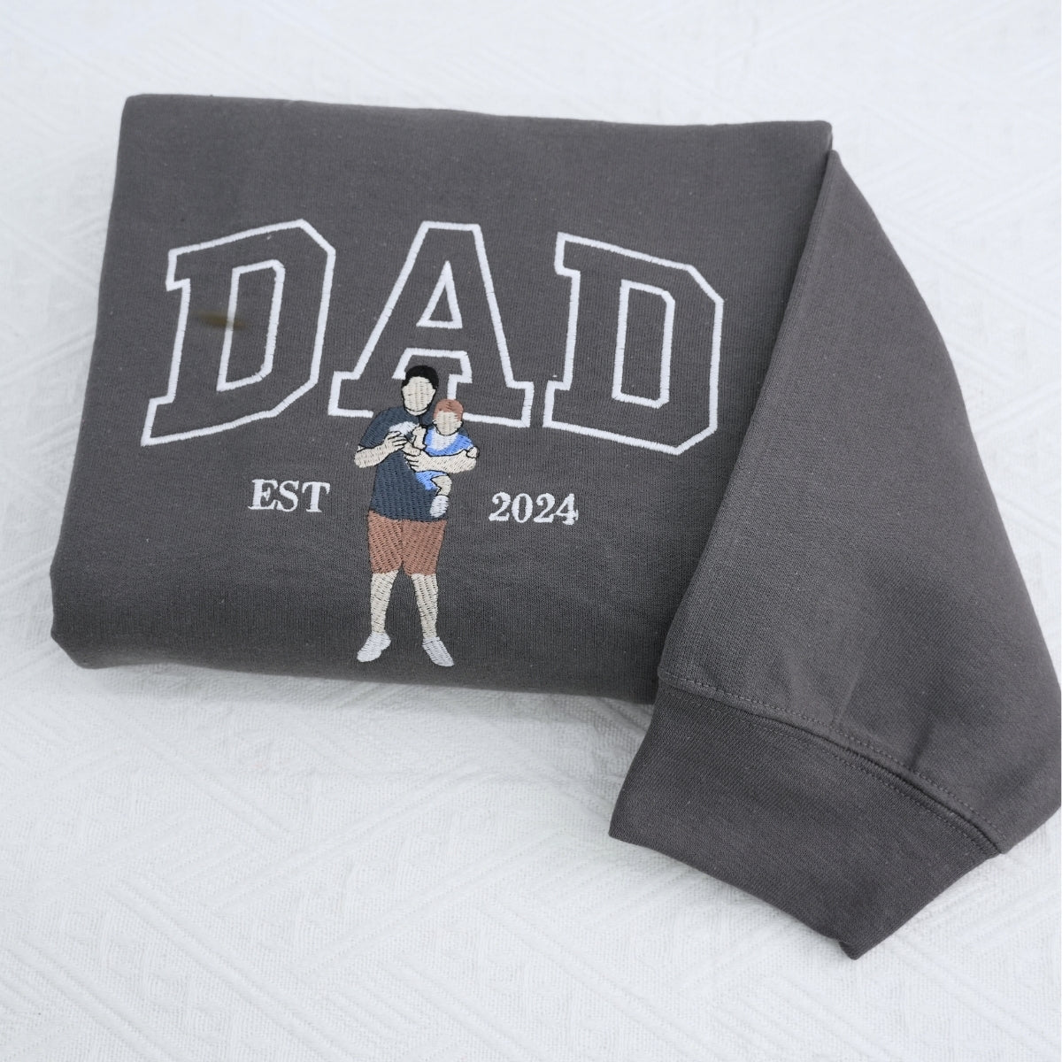 Personalized Dad Sweatshirts - Custom Father Portrait Hoodies with Name - Father's Day Gift - Image 6