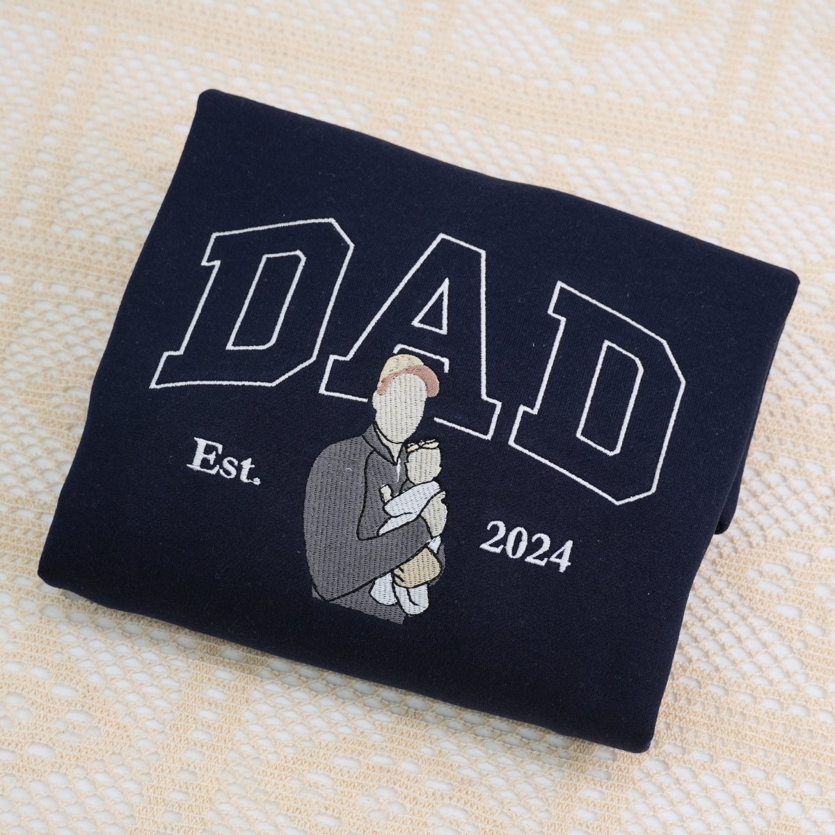 Personalized Dad Sweatshirts - Custom Father Portrait Hoodies with Name - Father's Day Gift - Image 7