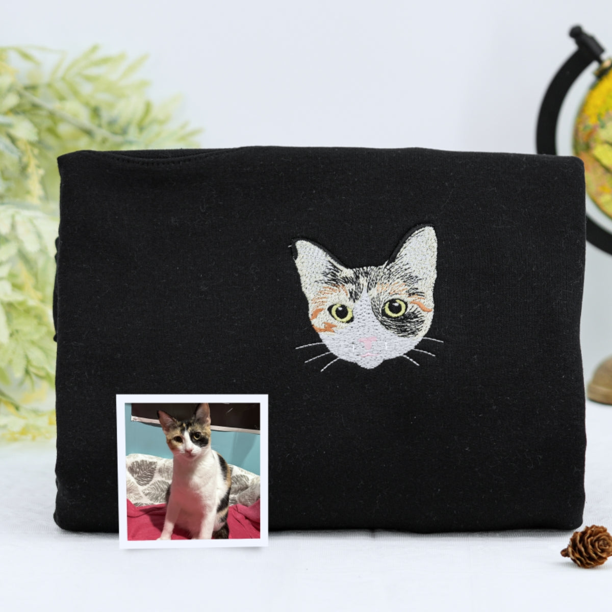 Pet Memorial Custom Hoodies - Cat Angel Wings Embroidered Sweatshirts - Rainbow Bridge Tribute Gift - Image 2