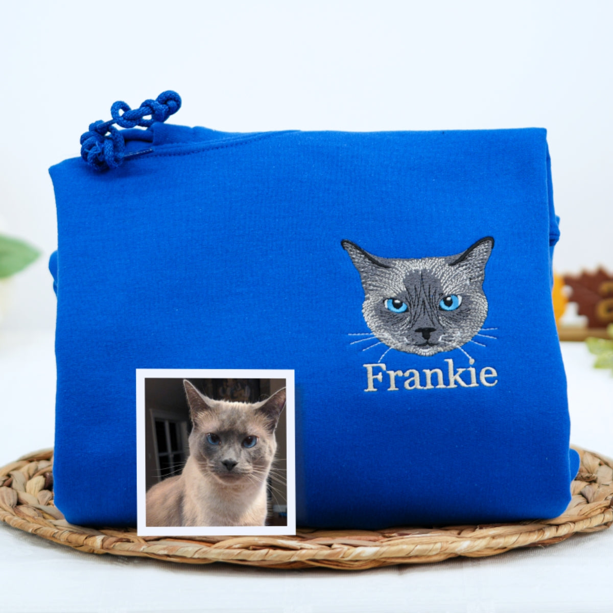 Pet Memorial Custom Hoodies - Cat Angel Wings Embroidered Sweatshirts - Rainbow Bridge Tribute Gift - Image 3