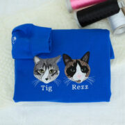 Pet Memorial Custom Hoodies - Cat Angel Wings Embroidered Sweatshirts - Rainbow Bridge Tribute Gift - Image 5