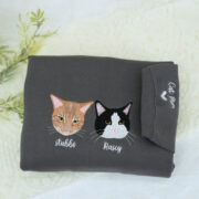 Pet Memorial Custom Hoodies - Cat Angel Wings Embroidered Sweatshirts - Rainbow Bridge Tribute Gift - Image 6