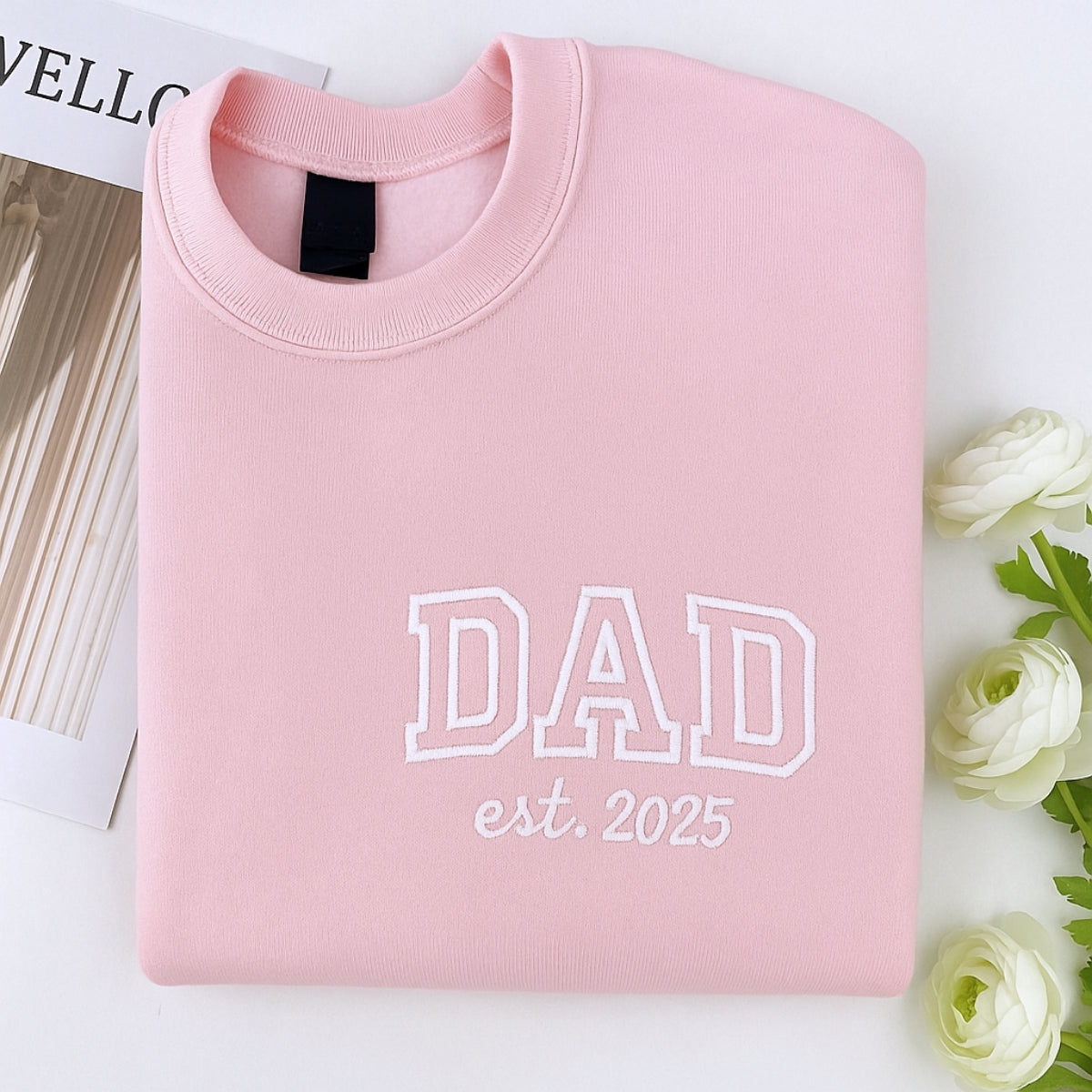 Varsity Dad Sweatshirt - New Dad EST Embroidered - Perfect Father's Day Gift - Image 2