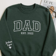 Varsity Dad Sweatshirt - New Dad EST Embroidered - Perfect Father's Day Gift - Image 6