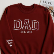 Varsity Dad Sweatshirt - New Dad EST Embroidered - Perfect Father's Day Gift - Image 7