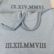 Custom Roman Numeral Embroidered Hoodie - Image 7