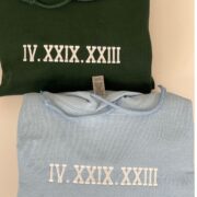 Custom Roman Numeral Embroidered Hoodie - Image 8